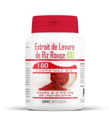 Levure de riz rouge Bio 600 mg 180 comprimés