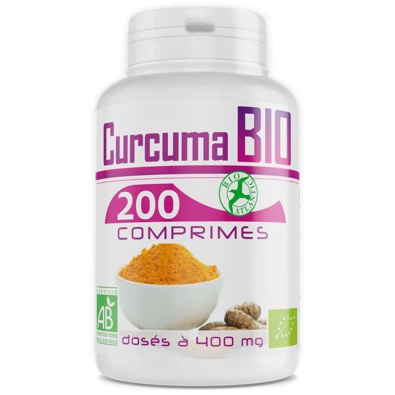 Curcuma Bio 400 mg 200 comprimes - Elfia Nature