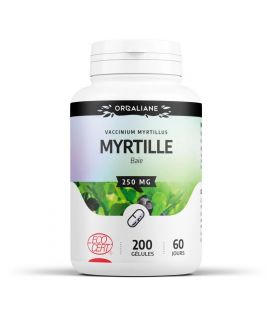 Myrtille Baies Ecocert 250 mg 200 gelules